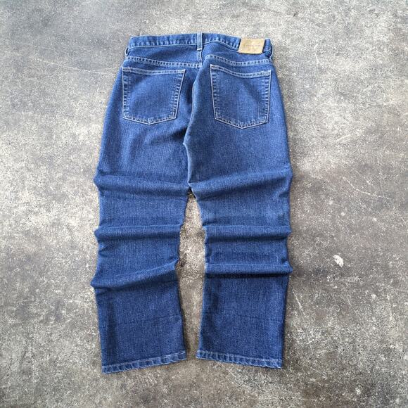 Calvin Klein Jeans Womens 6 Blue Pants Dark Relaxed Stretch Y2K Denim - Picture 3 of 9